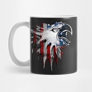 American Bald Eagle Patriotic USA Flag Mug